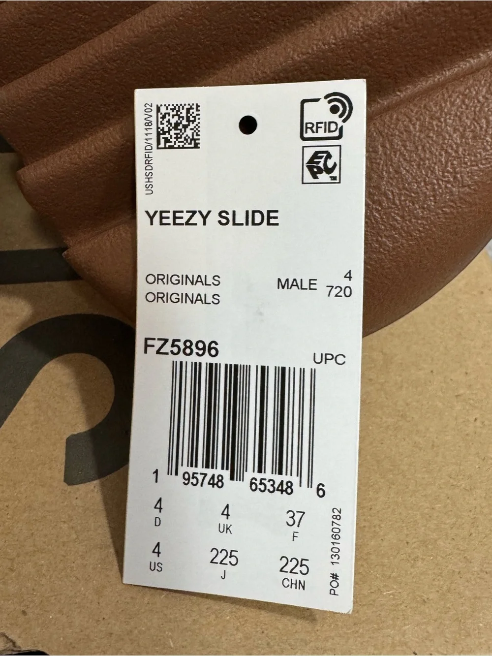 adidas Yeezy Slide Flax Size 4 Men/ 5 Women (Tried On) FZ5896